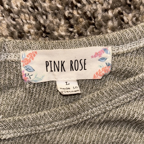 Gray Tie-Front Basic V-Neck - Picture 3 of 4